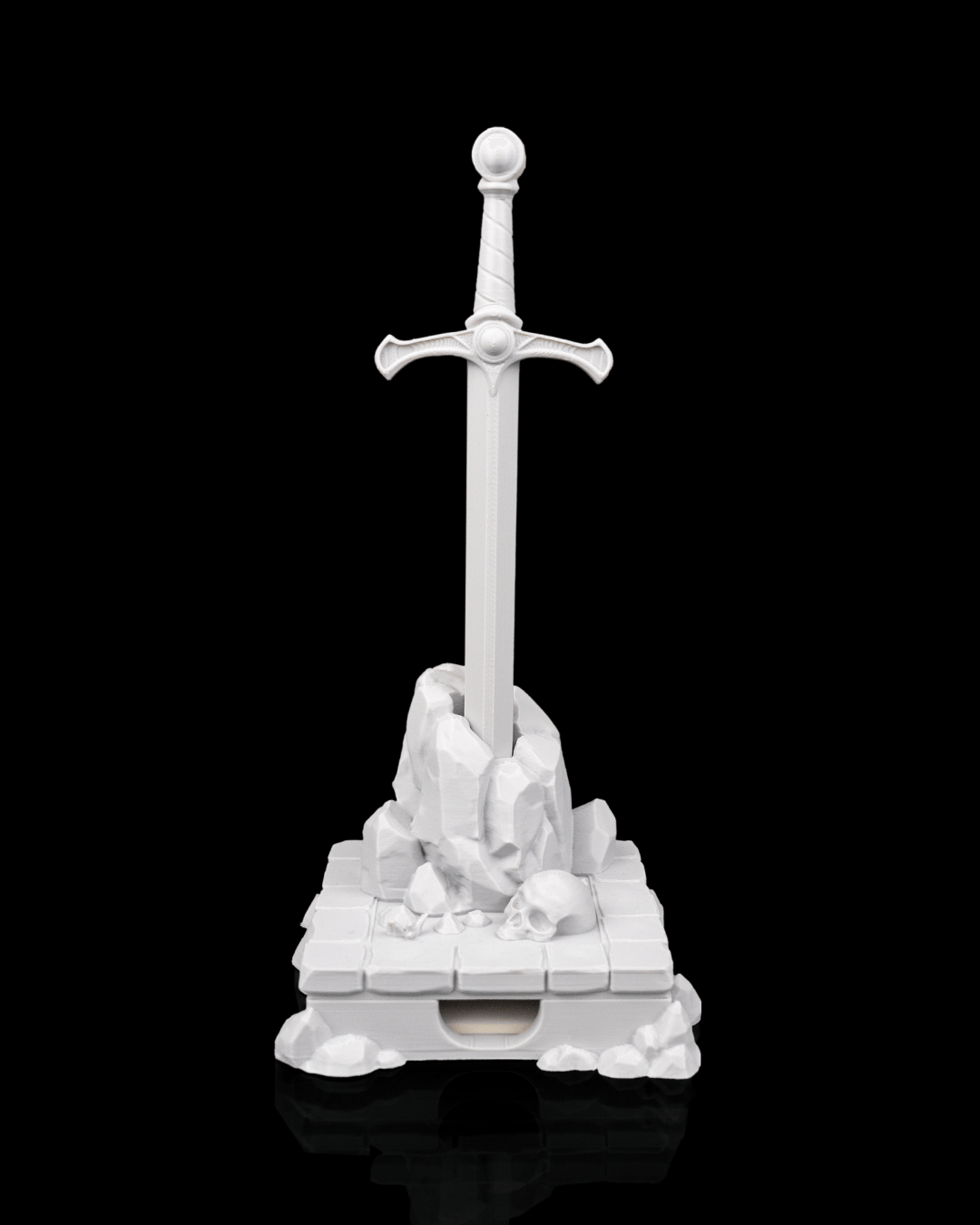 Deskalibur — Organizador de Mesa Espada na Pedra (Porta-Canetas e Porta-Blocos)